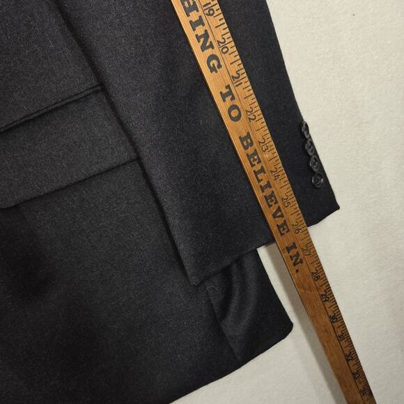 Jos A Bank Blazer Mens Sz 44L Black2 Button Jacket Sport Coat Oxford Wool NWT - Picture 4 of 16